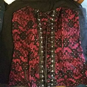 Lace up corset style sleeveless top